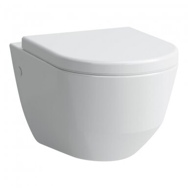 Laufen PRO New pakabinamas klozetas su lėtai nusileidžiančiu storu dangčiu, baltas H8209560000001 Laufen PRO New pakabinamas klozetas su lėtai nusileidžiančiu storu dangčiu, baltas H8209560000001