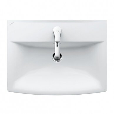 Laufen Pro Nordic praustuvas 60 x 42 cm su maišytuvo anga, baltas 1 Laufen Pro Nordic praustuvas 60 x 42 cm su maišytuvo anga, baltas 1