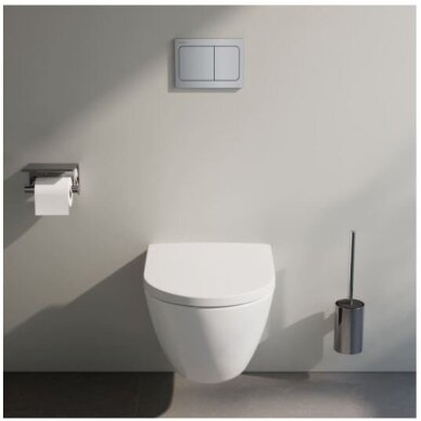 Laufen Pro X pakabinamas klozetas, tylus sūkurinis nuplovimas "Silent Flush", Soft Close dangtis, baltas 4