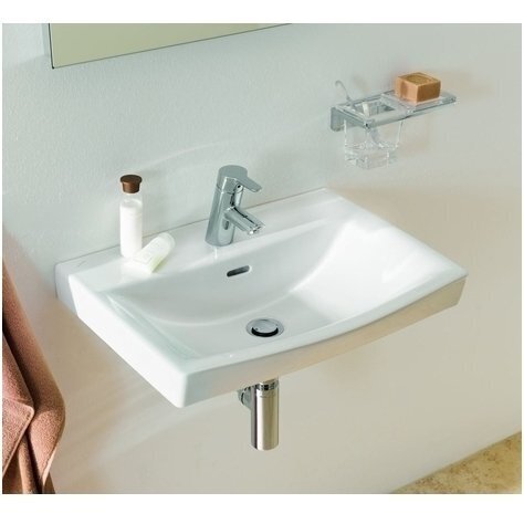 Laufen Pro Nordic praustuvas 60 x 42 cm su maišytuvo anga, baltas