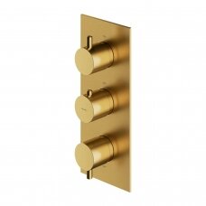 Omnires Y potinkinis termostatinis trijų taškų vonios/dušo maišytuvas, braižytas auksas Y1238/KROGLB