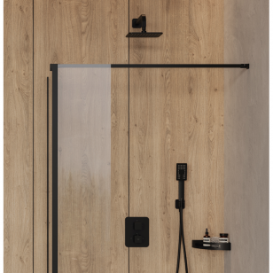 Omnires Parma potinkinis termostatinis vonios/dušo maišytuvas, juodos spalvos PM7436BL