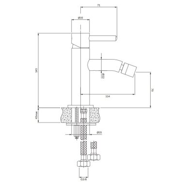 Omnires bide maišytuvas, varis Y1220CP Omnires bide maišytuvas, varis Y1220CP