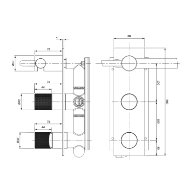 Omnires Contour potinkinis vonios/dušo maišytuvas su dušo komplektu, chromas CT8035/1CR Omnires Contour potinkinis vonios/dušo maišytuvas su dušo komplektu, chromas CT8035/1CR