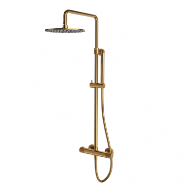 Omnires Contour termostatinė dušo sistema, braižytas auksas CT8044GLB Omnires Contour termostatinė dušo sistema, braižytas auksas CT8044GLB