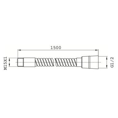 Omnires Hose dušo žarna į vonios kraštą, 180 cm, juodos spalvos 062MBL Omnires Hose dušo žarna į vonios kraštą, 180 cm, juodos spalvos 062MBL