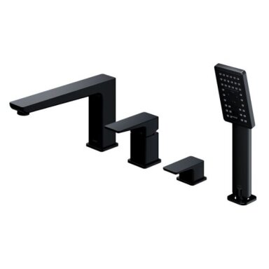 Omnires Parma vonios maišytuvas motuojamas į vonios kraštą PM7432BL, juodos spalvos