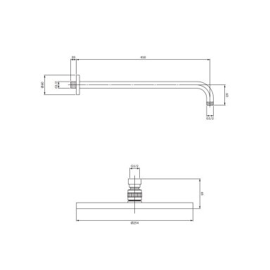 Omnires Slimline dušo galva su laikikliu, 25cm, įvairių spalvų, WGSET1 Omnires Slimline dušo galva su laikikliu, 25cm, įvairių spalvų, WGSET1