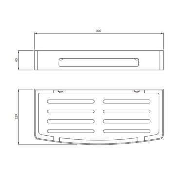 Omnires Uni dušo lentynėlė, grafitas UN10331GR Omnires Uni dušo lentynėlė, grafitas UN10331GR