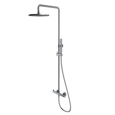 Omnires Y termostatinė dušo sistema, 25cm dušo galva, nikelio spalva, Y1244SUNI Omnires Y termostatinė dušo sistema, 25cm dušo galva, nikelio spalva, Y1244SUNI