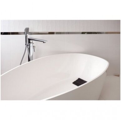 Omnires Barcelona XL akmens masės vonia, 170 x 77 cm, matinė balta 4