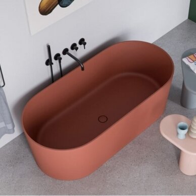 Omnires OVO M+ akmens masės vonia, 160 x 75m, įvairių spalvų, OVOWW 4