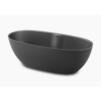 PAA Bella Graphite akmens masės vonia, 170 x 80cm, juoda, VABELS/01 PAA Bella Graphite akmens masės vonia, 170 x 80cm, juoda, VABELS/01