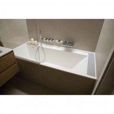 PAA Infinity Silkstone įleidžiama akmens masės vonia, 180 x 80cm, balta matinė, VAINFSIEB/00