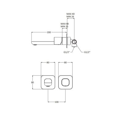 QD Smooth 28 potinkinis praustuvo maišytuvas, įvairių spalvų, 2820410