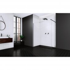 Radaway Modo New Black II dušo sienelė, skaidrus stiklas, juodas profilis, dydžių pasirinkimas