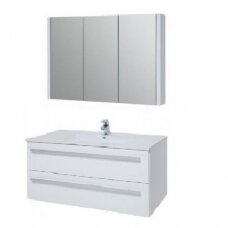 Raguvos baldai Serena dvejų dalių kompletas su veidrodine spintele, 90 cm, spalvų ir apšvietimo pasirinkimas
