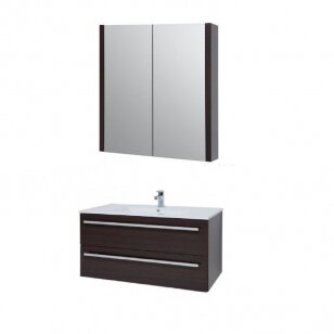 Raguvos baldai Serena dviejų dalių kompletas su veidrodine spintele, 60 cm, spalvų ir apšvietimo pasirinkimas