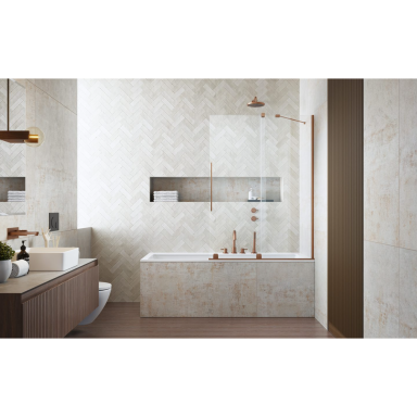 Radaway Furo Brushed Copper PND II stumdoma vonios sienelė, skaidrus stiklas, braižyto vario profilis, dydžių pasirinkimas Radaway Furo Brushed Copper PND II stumdoma vonios sienelė, skaidrus stiklas, braižyto vario profilis, dydžių pasirinkimas
