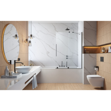 Radaway Furo Brushed GunMetal PND II stumdoma vonios sienelė, skaidrus stiklas, braižyto grafito profilis, dydžių pasirinkimas Radaway Furo Brushed GunMetal PND II stumdoma vonios sienelė, skaidrus stiklas, braižyto grafito profilis, dydžių pasirinkimas