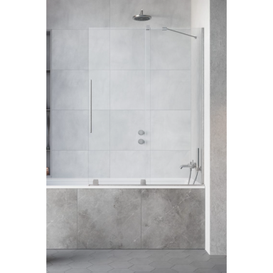 Radaway Furo Brushed Nickel PND II stumdoma vonios sienelė, skaidrus stiklas, braižyto nikelio profilis, dydžių pasirinkimas Radaway Furo Brushed Nickel PND II stumdoma vonios sienelė, skaidrus stiklas, braižyto nikelio profilis, dydžių pasirinkimas