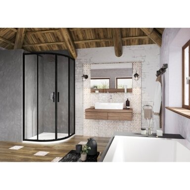 Ravak Blix Slim BLSCP4 dušo kabina, 80x80, 90x90 cm, juodas profilis Ravak Blix Slim BLSCP4 dušo kabina, 80x80, 90x90 cm, juodas profilis
