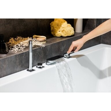Ravak Chrome CR 025.00 vonios maišytuvas montuojamas į kraštą, chromas