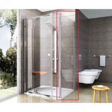Ravak Pivot PPS stacionari sienelė, 90cm, baltas profilis, stiklas skaidrus Ravak Pivot PPS stacionari sienelė, 90cm, baltas profilis, stiklas skaidrus