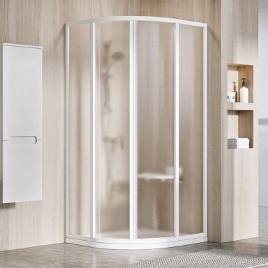 Ravak Supernova SKCP4 pusapvalė dušo kabina, 80x80, 90x90 cm, baltas profilis Ravak Supernova SKCP4 pusapvalė dušo kabina, 80x80, 90x90 cm, baltas profilis