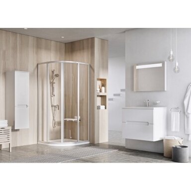 Ravak Supernova SKCP4 pusapvalė dušo kabina, 80x80, 90x90 cm, baltas profilis Ravak Supernova SKCP4 pusapvalė dušo kabina, 80x80, 90x90 cm, baltas profilis