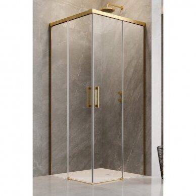Radaway Idea Gold KDD kampinė dušo kabina, aukso spalvos