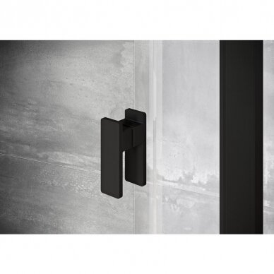 Ravak Nexty NDOP+NPSS dušo kabina, varstomos durys, juodas profilis, skaidrus stiklas, dydžių pasirinkimas 3
