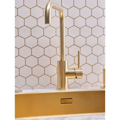 Reginox Crystal virtuvinis maišytuvas, braižyto aukso spalvos, R30530 Reginox Crystal virtuvinis maišytuvas, braižyto aukso spalvos, R30530