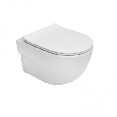 Roca Meridian Compact pakabinamas klozetas su Rimless, Slim lėtai nusileidžiantis dangtis, baltas, A34H242000 Roca Meridian Compact pakabinamas klozetas su Rimless, Slim lėtai nusileidžiantis dangtis, baltas, A34H242000