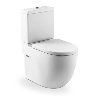 Roca Meridian Compact pastatomas klozetas su lėtai nusileidžiančiu dangteliu 37 x 60 cm, baltas Roca Meridian Compact pastatomas klozetas su lėtai nusileidžiančiu dangteliu 37 x 60 cm, baltas