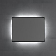 Stikla Serviss Rodica veidrodis su juodu rėmeliu ir galiniu LED apšvietimu, įvairių dydžių