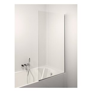 Stikla Serviss Noris stacionari vonios sienelė, stiklas skaidrus, profilis blizgus