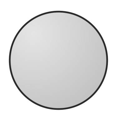 Valo apvalus veidrodis 60 cm, juodos spalvos 2