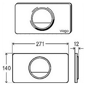 Viega Style 13 WC nuleidimo mygtukas, baltas 1 Viega Style 13 WC nuleidimo mygtukas, baltas 1