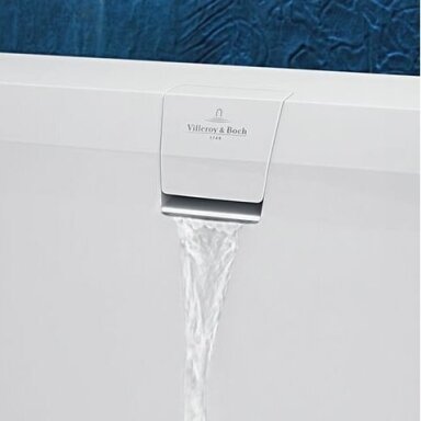 Villeroy & Boch Squaro Edge 12 vonios sifonas su pripildymo funkcija, baltas/chromas, UPCON0123 Villeroy & Boch Squaro Edge 12 vonios sifonas su pripildymo funkcija, baltas/chromas, UPCON0123