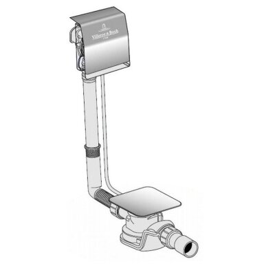 Villeroy & Boch Squaro Edge 12 vonios sifonas su pripildymo funkcija, juodas matinis, UPCON0123-33 Villeroy & Boch Squaro Edge 12 vonios sifonas su pripildymo funkcija, juodas matinis, UPCON0123-33