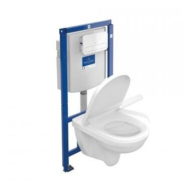 Villeroy & Boch ViConnect rėmo ir O.Novo pakabinamo WC su DirectFlush komplektas Villeroy & Boch ViConnect rėmo ir O.Novo pakabinamo WC su DirectFlush komplektas