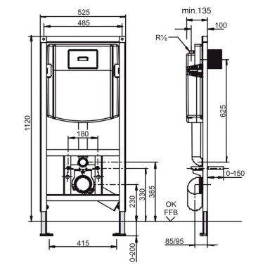 Villeroy & Boch ViConnect rėmo ir O.Novo pakabinamo WC su DirectFlush komplektas Villeroy & Boch ViConnect rėmo ir O.Novo pakabinamo WC su DirectFlush komplektas