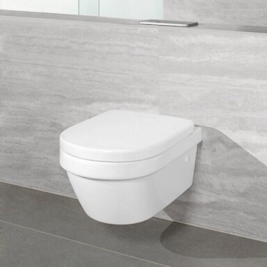 Villeroy&Boch Architectura Rimless pakabinamas klozetas su sėdynė ir dangčiu QR/lėtai nusileidžiančiu, baltas Villeroy&Boch Architectura Rimless pakabinamas klozetas su sėdynė ir dangčiu QR/lėtai nusileidžiančiu, baltas