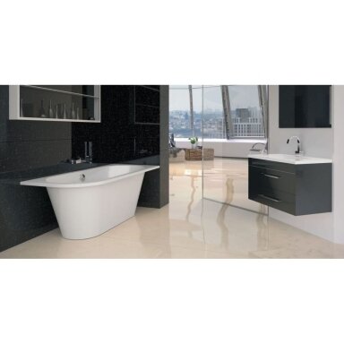 Vispool Evento 3L akmens masės vonia 175 x 75 cm, balta