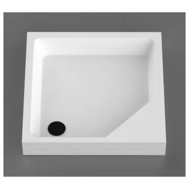 Vispool KD-90 akmens masės dušo padėklas, 90 x 90 cm, baltas Vispool KD-90 akmens masės dušo padėklas, 90 x 90 cm, baltas