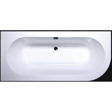 Vispool Evento 3R akmens masės vonia su sifonu, 175 x 75 cm, balta 2
