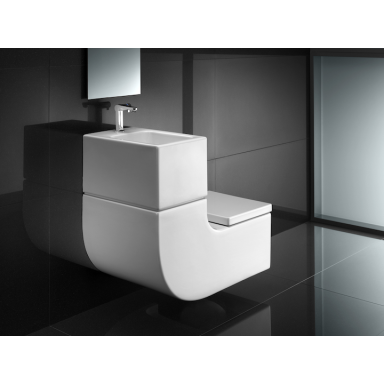 Roca W + W pakabinamas praustuvas kartu su WC, baltas Roca W + W pakabinamas praustuvas kartu su WC, baltas