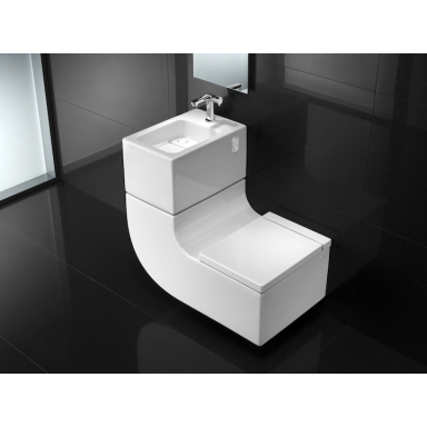 Roca W + W pakabinamas praustuvas kartu su WC, baltas Roca W + W pakabinamas praustuvas kartu su WC, baltas